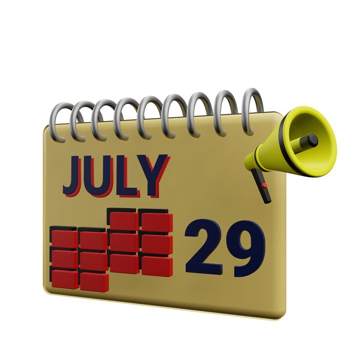 PSD ilustración 3d del 29 de julio.