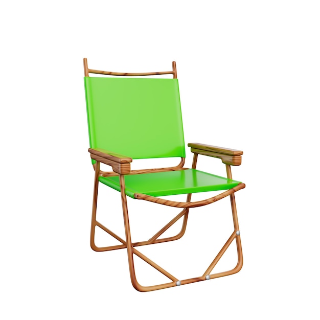 Ilustración en 3D para acampar