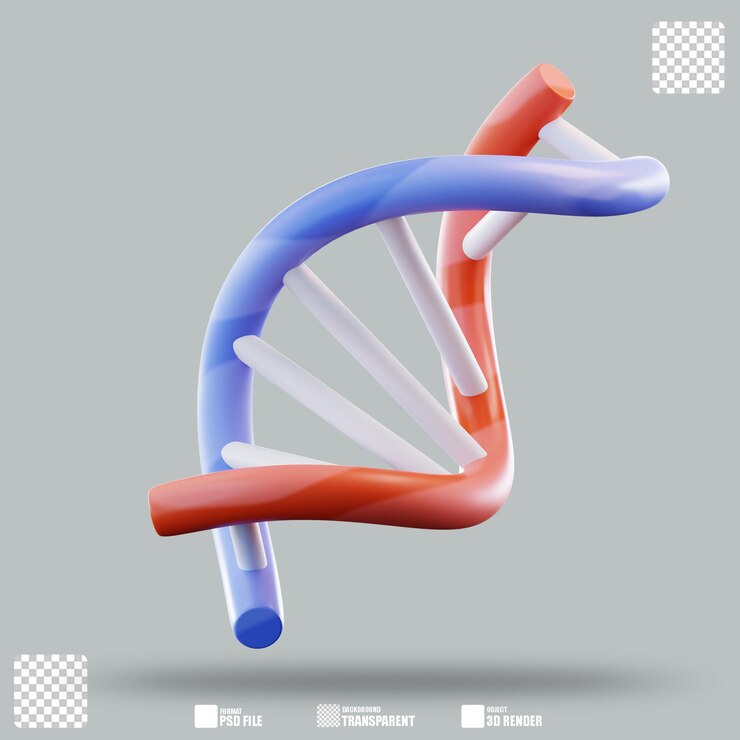PSD ilustración 3d del adn 2