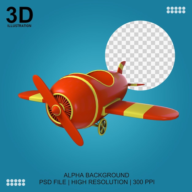 Ilustración 3d aeronave mni