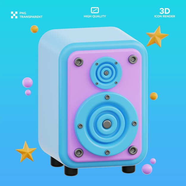 Ilustración 3D del altavoz PSD