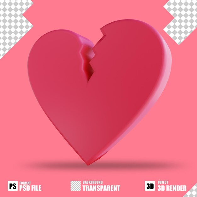 Ilustración 3d amor 4 adecuado para el día de san valentín