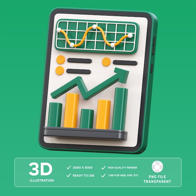 Ilustración 3D del análisis móvil de PSD