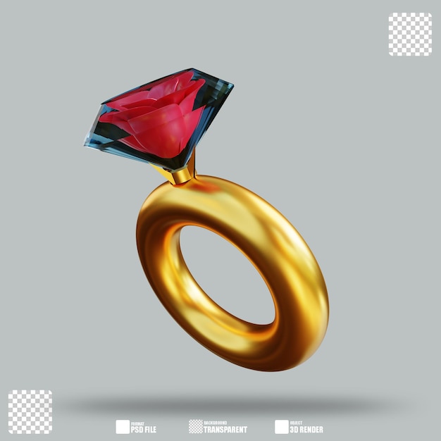 PSD ilustración 3d anillo 2