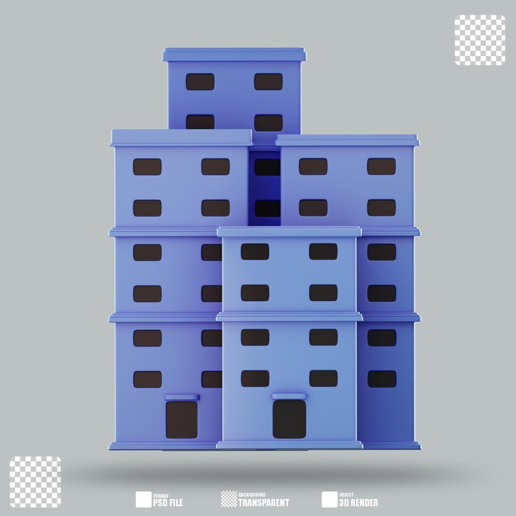 PSD ilustración 3d apartamento 2