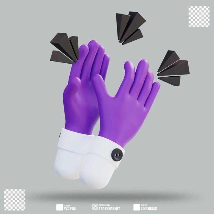 PSD ilustración 3d aplausos 3