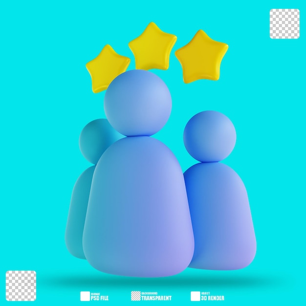 Ilustración 3D apreciar a la gente 2