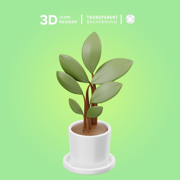 PSD ilustración 3d del árbol del dinero de psd