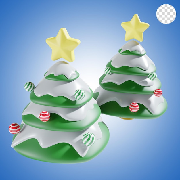 Ilustración 3d de árbol de Navidad