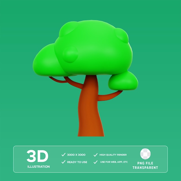 Ilustración 3D del árbol PSD
