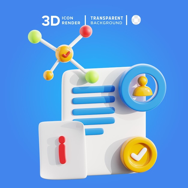 PSD ilustración en 3d del archivo psd