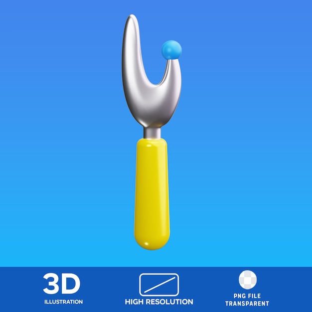 Ilustración en 3D del arrancador de costuras PSD