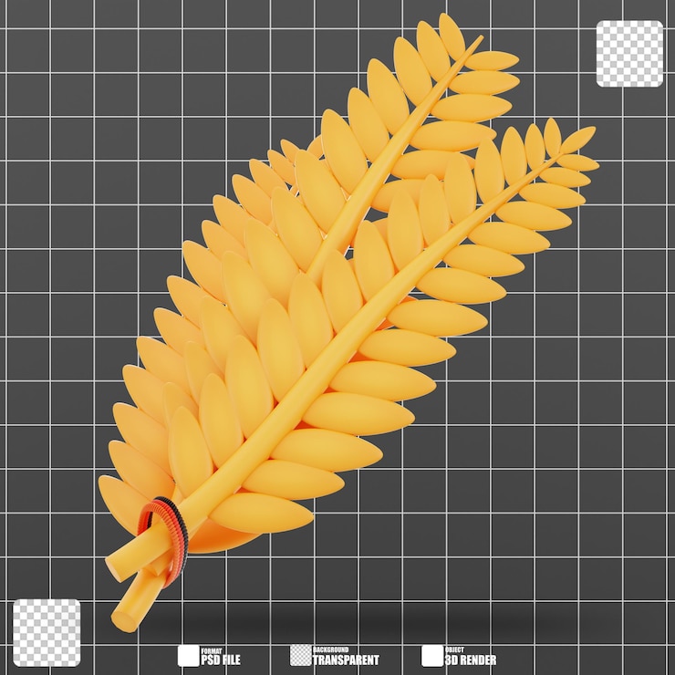 PSD ilustración en 3d del arroz