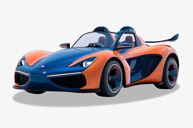 Ilustración 3D de automóviles con archivo PSD