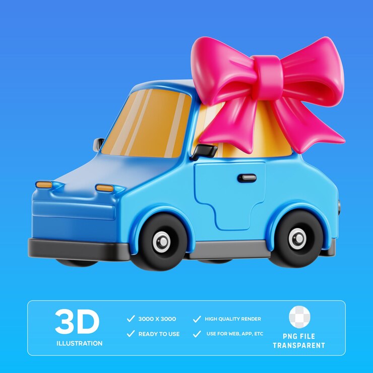 Ilustración 3D de automóviles en PSD