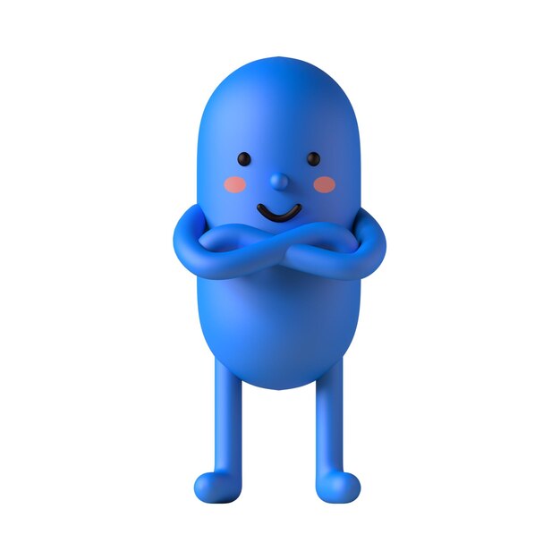 PSD ilustración en 3d de avatar blue alien