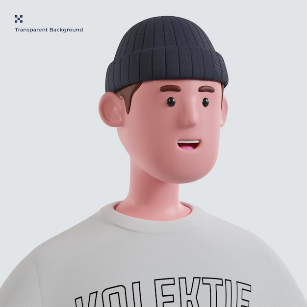 Ilustración 3d de avatar de personas