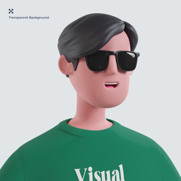 Ilustración 3d de avatar de personas