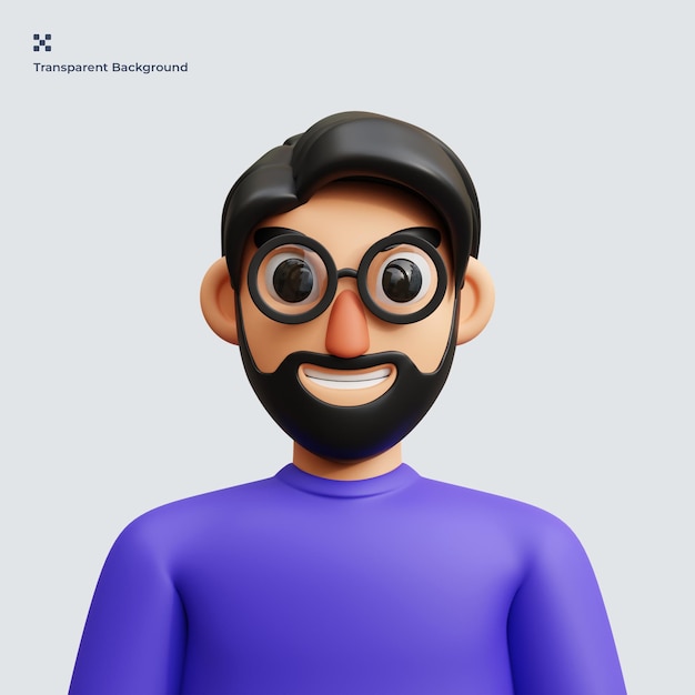 Ilustración 3d de avatar