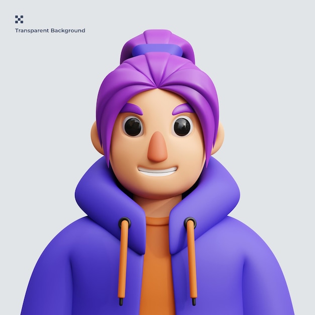 Ilustración 3d de avatar