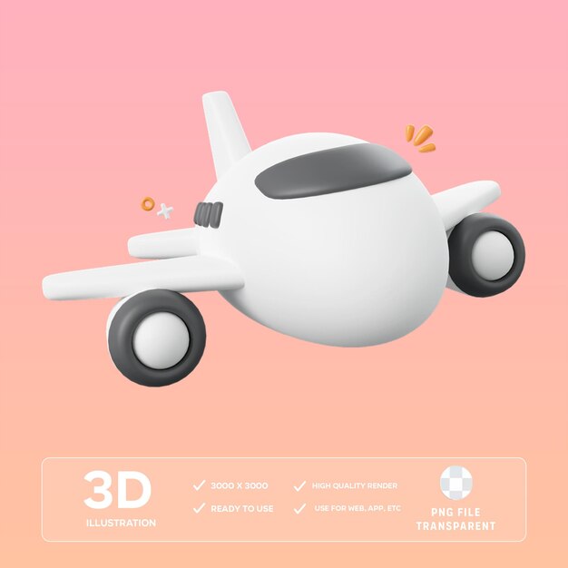 Ilustración 3D del avión PSD