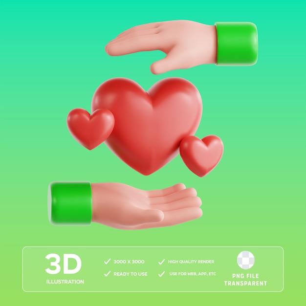 Ilustración 3D de ayuda para PSD