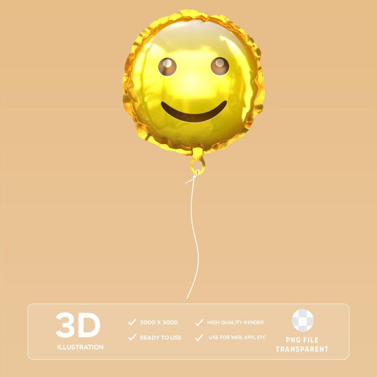 Ilustración en 3D de la bala de emoji de PSD