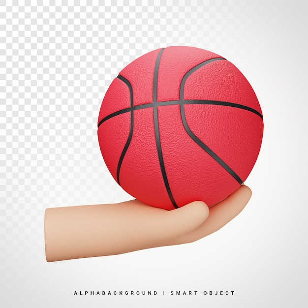 Ilustración 3d de baloncesto