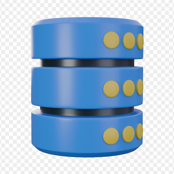 PSD ilustración 3d de la base de datos