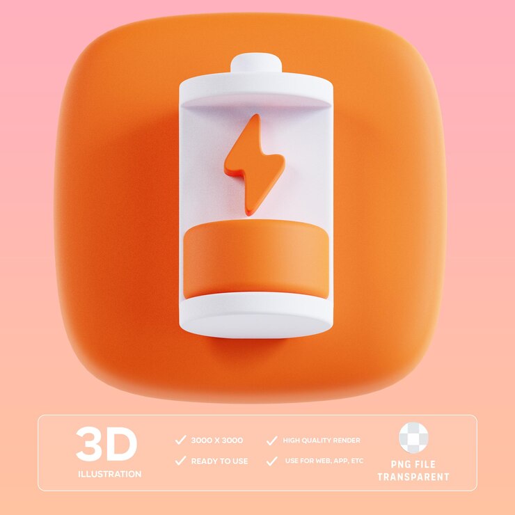 Ilustración 3D de la batería PSD