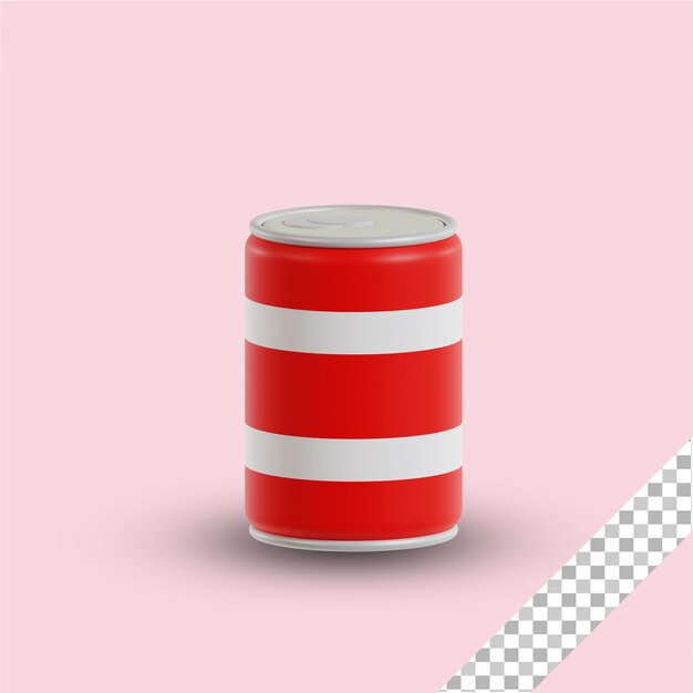 Ilustración 3D de una bebida de cola