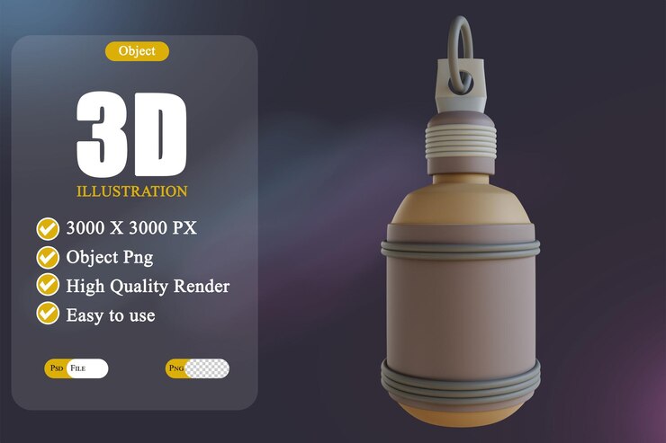 PSD ilustración 3d bebiendo botellas