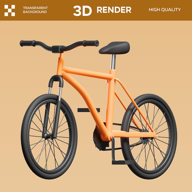 Ilustración 3D de la bicicleta en PSD