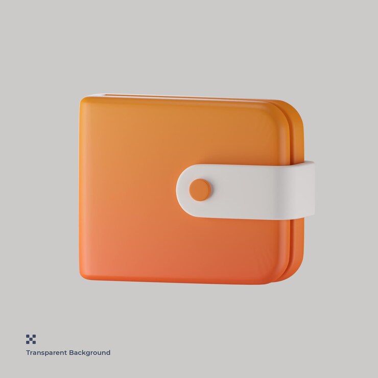 PSD ilustración 3d de billetera