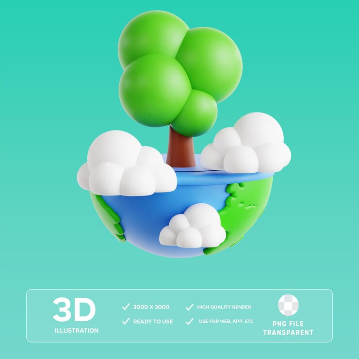 Ilustración 3D de la biodiversidad de PSD