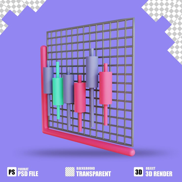 PSD ilustración 3d bitcoin candle stick 2 adecuado para criptomonedas
