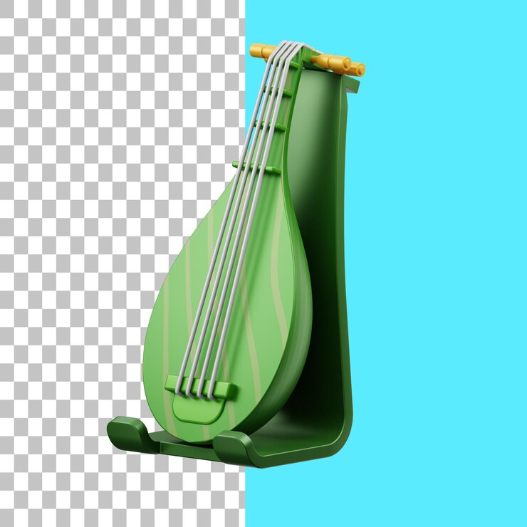 PSD ilustración 3d de biwa
