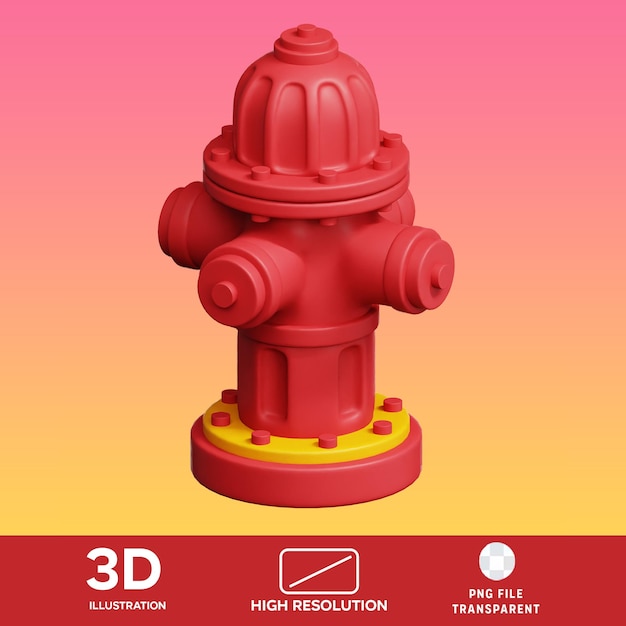 Ilustración 3D de la boca de incendios de PSD
