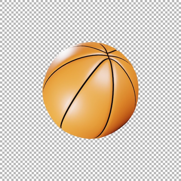 Ilustración 3d de la bola de la cesta