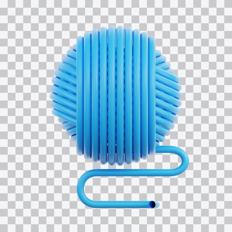 PSD ilustración en 3d de la bola de hilo