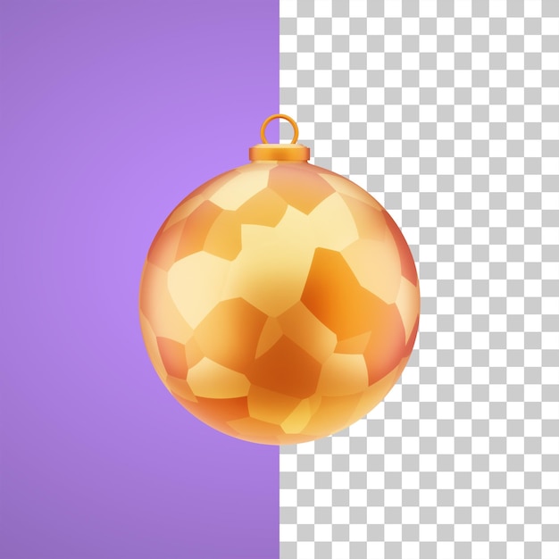 Ilustración 3d de bola natal