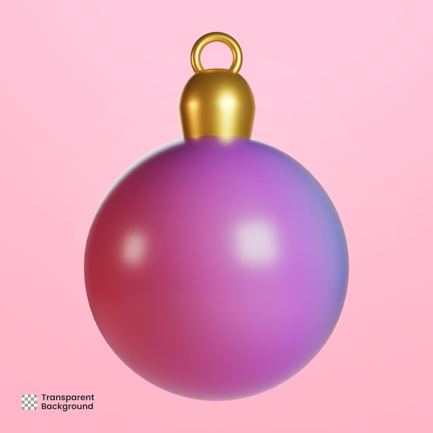 Ilustración 3d de bola de Navidad