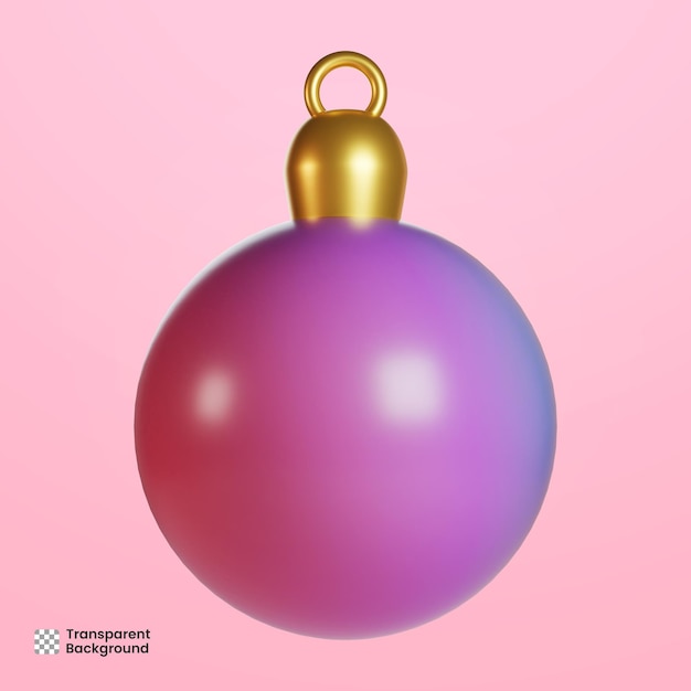 PSD ilustración 3d de bola de navidad