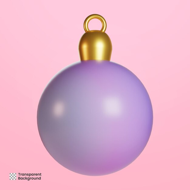 Ilustración 3d de bola de navidad