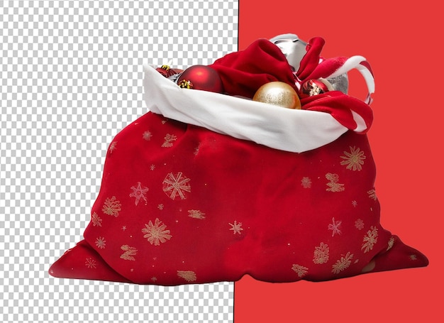 PSD ilustración en 3d de una bolsa de papá noel