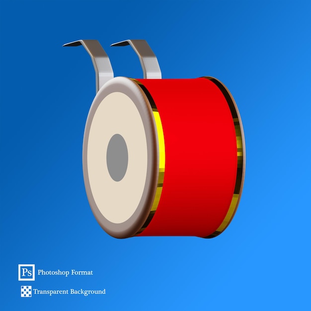 Ilustración 3d del bombo