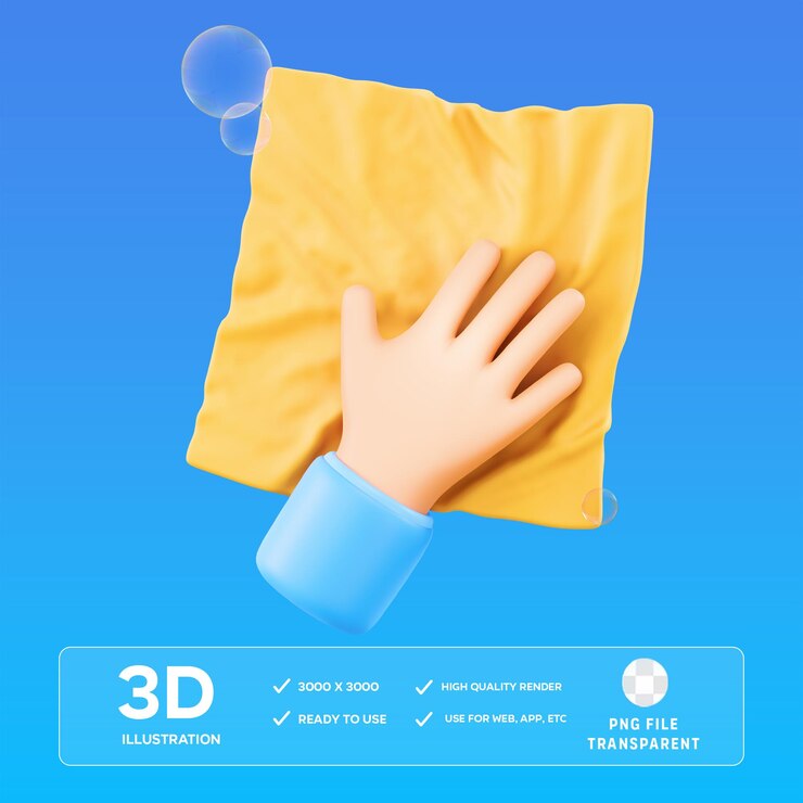 Ilustración 3D de borrado de PSD
