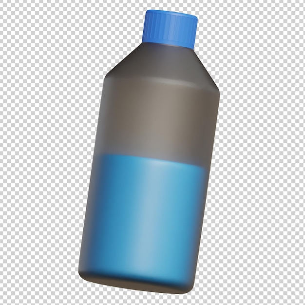 Ilustración 3d de botella de agua
