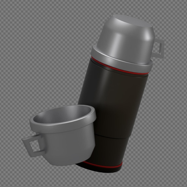 PSD ilustración 3d de botella con fondo transparente