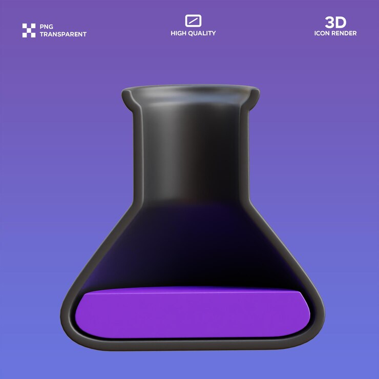PSD ilustración 3d de la botella de poción de psd